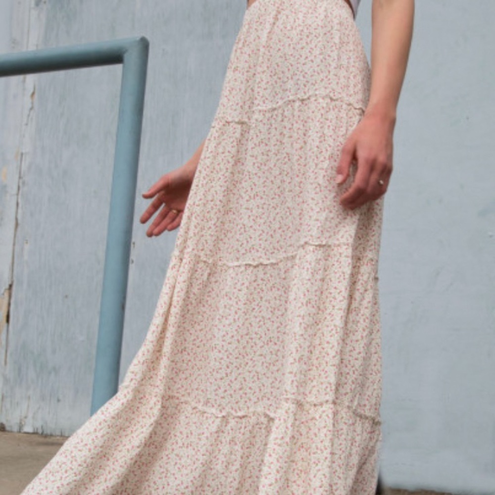 cute long flower skirt